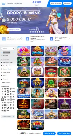 l'application et interface CAT CASINO